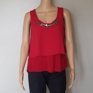 Jessica Simpson Bejeweled Tank-Size L